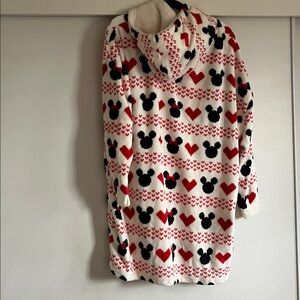Disney Women's Sweater with Mickey Mouse and Heart Pattern - Red, Black, White